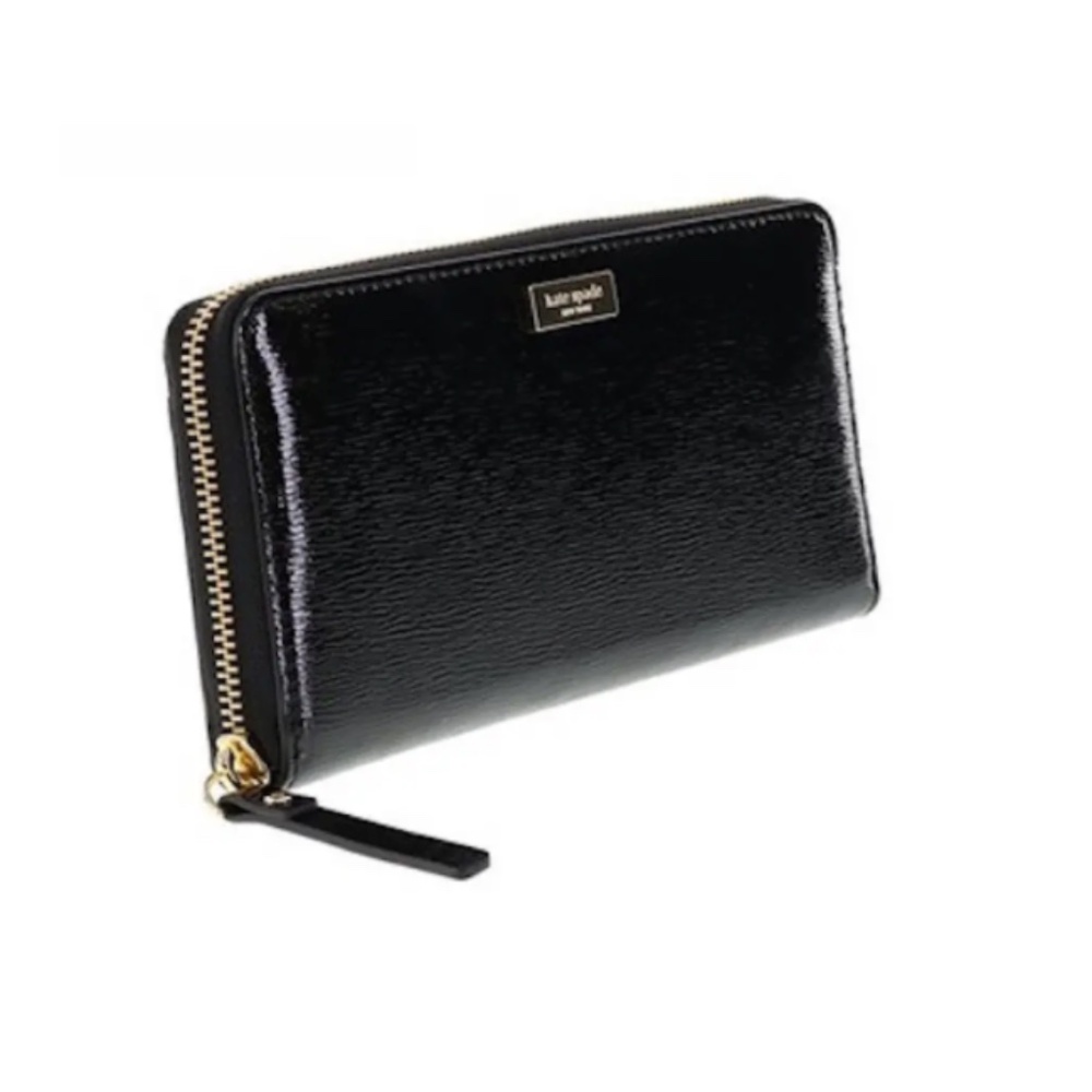 NWT Kate Spade 'Neda' Bixby Place zip-around continental wallet - black